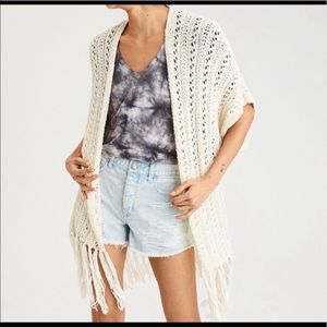 American Eagle Crochet Duster Cardigan